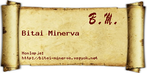 Bitai Minerva névjegykártya